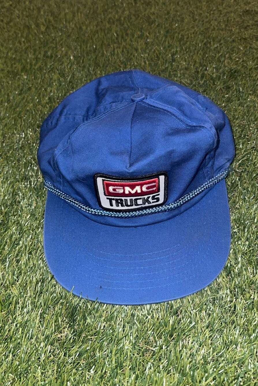 Vintage GMC Trucks Blue Rope Snapback Hat Cap